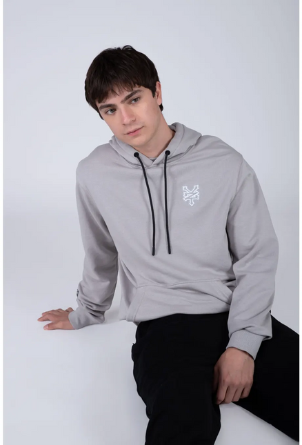 Polerón ZOO YORK poleron hood zoo york original double en color plata