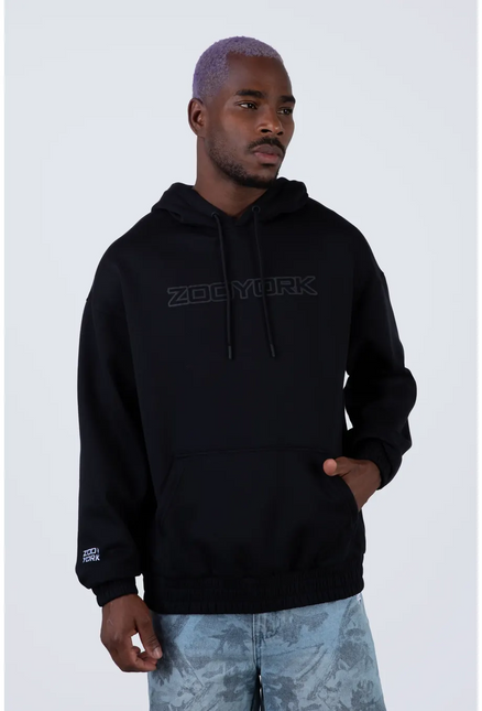 POLERON HOOD ZOO YORK NEWINTOWN ZOO YORK en color negro