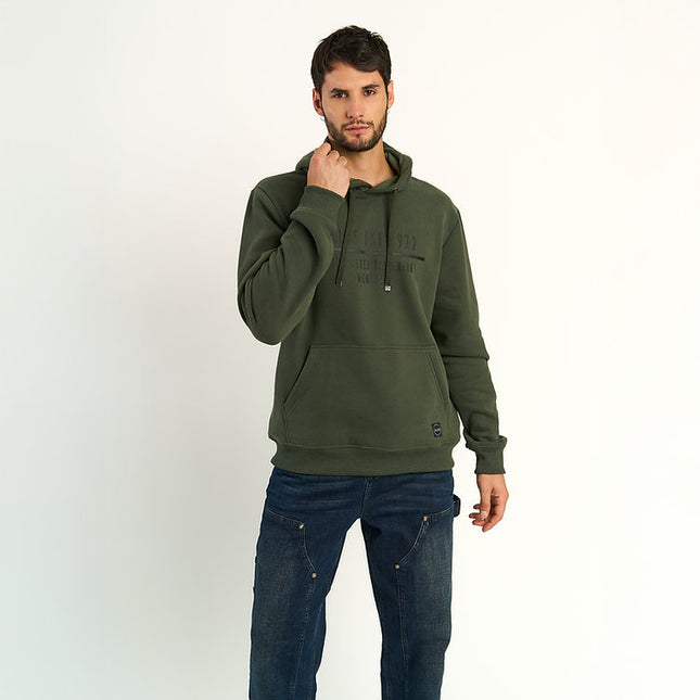 Polerón ELLUS Poleron Ellus Hoodie Fleece Print en color verde.