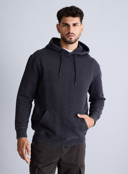 Poleron Hoodie Con Fleece Grueso Negro | Foster | Mawi.cl – MAWI