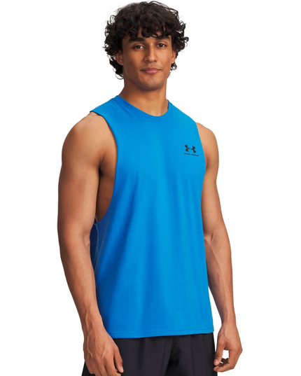 POLERA UNDER ARMOUR LEFT CHEST CUT OFF TAN