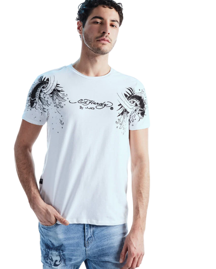 POLERA J.J.O ED HARDY KOI PRINT