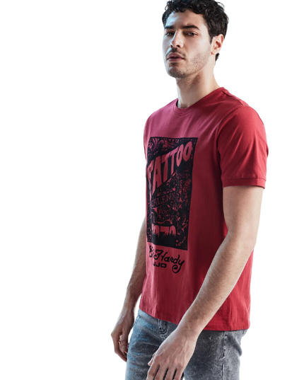 POLERA J.J.O ED HARDY FOCAL PRINT