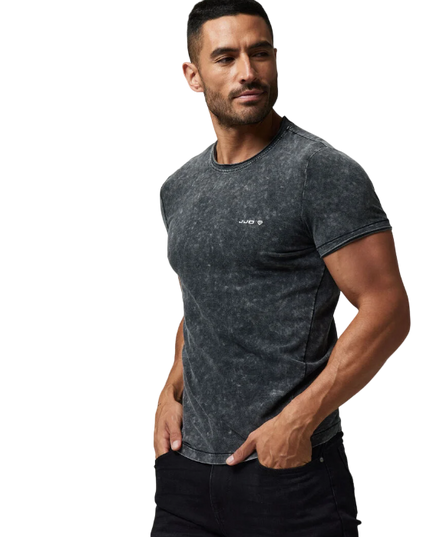 POLERA J.J.O MUSCLE FIT RAW EDGE SIDE SEAMS