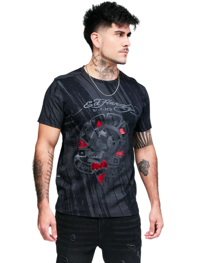 POLERA J.J.O ED HARDY MANCHAS BORCHAZO
