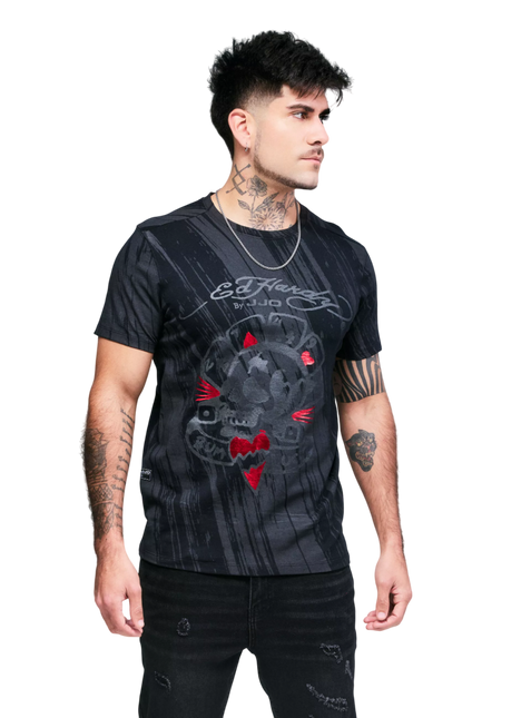 POLERA J.J.O ED HARDY MANCHAS BORCHAZO