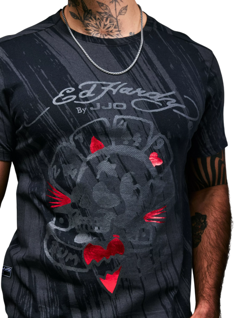 POLERA J.J.O ED HARDY MANCHAS BORCHAZO