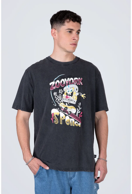 POLERA M/C ZOO YORK SB HAPPYWHEELS ZOO YORK en color humo