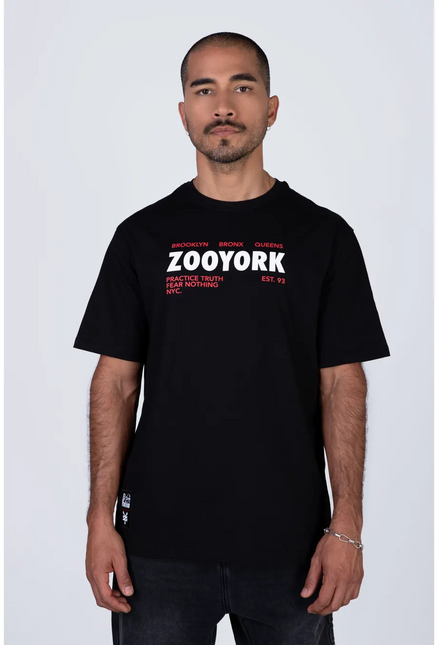 Polera Zoo York M/C Pd Corleone en color negro.
