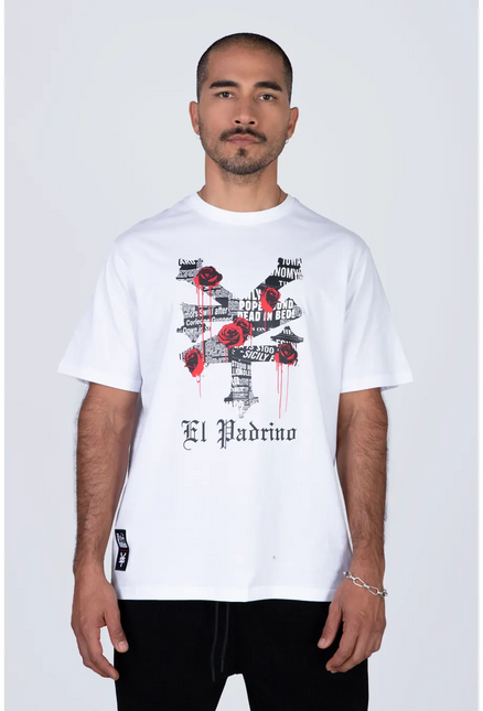Polera Zoo York M/C Pd Roses en color blanco.