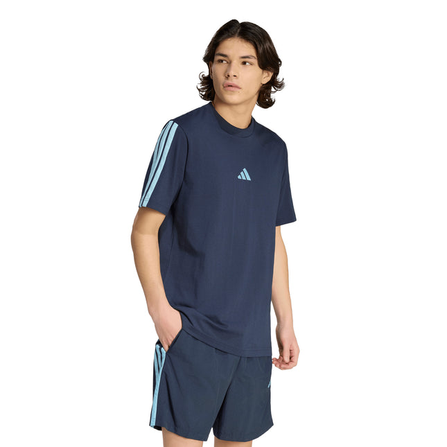 Polera Adidas M 3S Sj T B Wc en color azul.