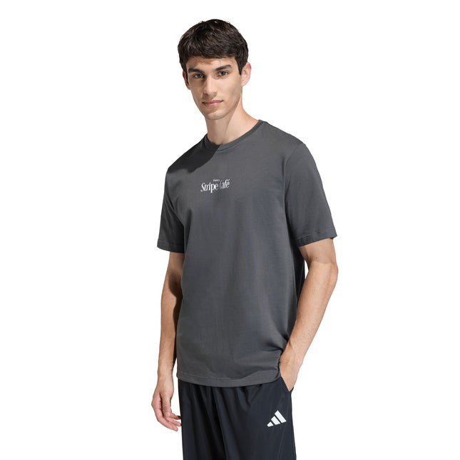 Polera Adidas Donut Box T en color gris.