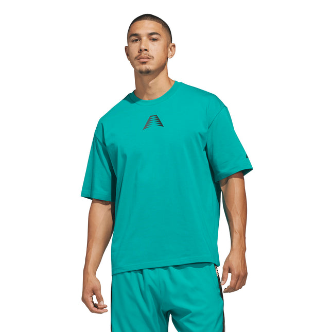 Polera Adidas Anted Bt2 Tee Anthony Edwards en color petróleo.