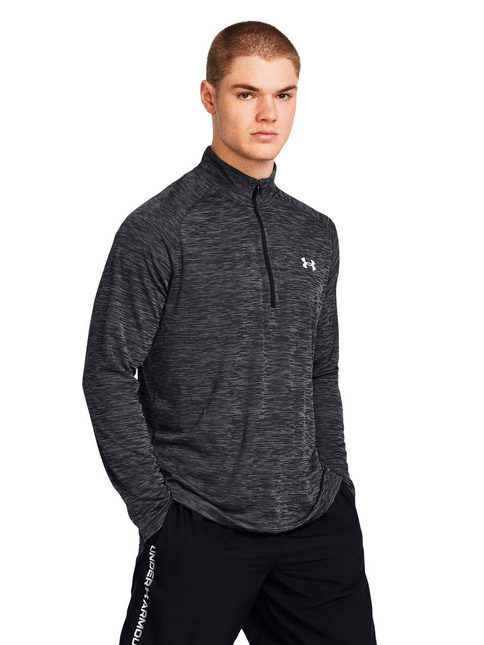 POLERON UNDER ARMOUR TECH TEXTURED 1/2 ZIP UNDER ARMOUR en color negro.
