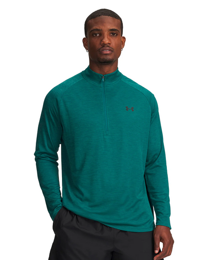 POLERON UNDER ARMOUR TECH TEXTURED 1/2 ZIP UNDER ARMOUR en color verde.