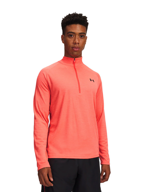 POLERON UNDER ARMOUR TECH TEXTURED 1/2 ZIP UNDER ARMOUR en color rojo.