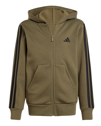 POLERON UNISEX NIÑOS ADIDAS 3S FL FZ HD