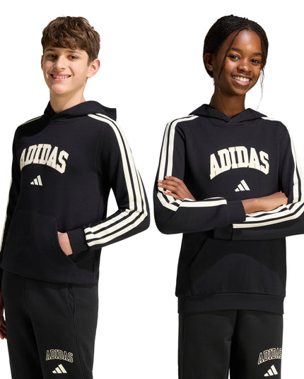Polerón con capucha infantil Adidas J Colleg HD en color negro