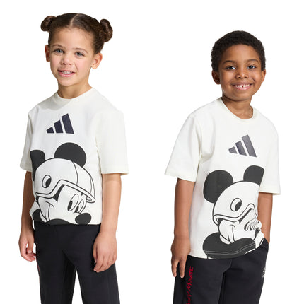 Polera infantil Adidas LK DY MM T en color blanco