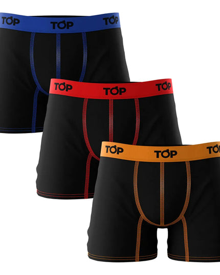 PACK TOP 3 BOXER MEDIO ALGODÓN