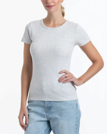 CAMISETA LADY GENNY COTTON RIB MANGA COR