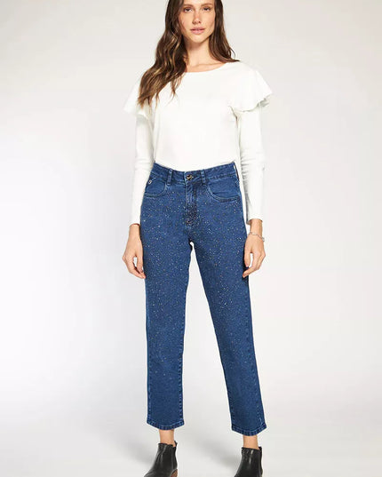 JEANS AMALIA MOM STRASS