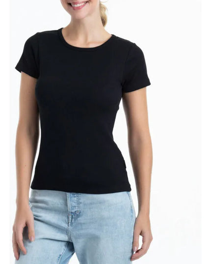 CAMISETA LADY GENNY COTTON RIB MANGA COR