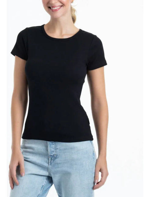 CAMISETA LADY GENNY COTTON RIB MANGA COR