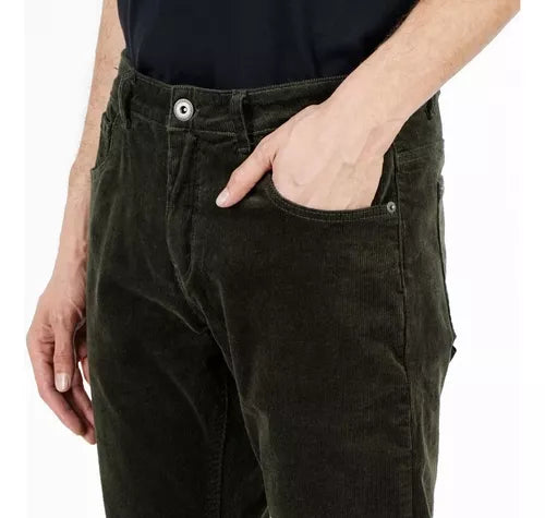 PANTALON ELLUS SLIM TIRO MEDIO COTELE