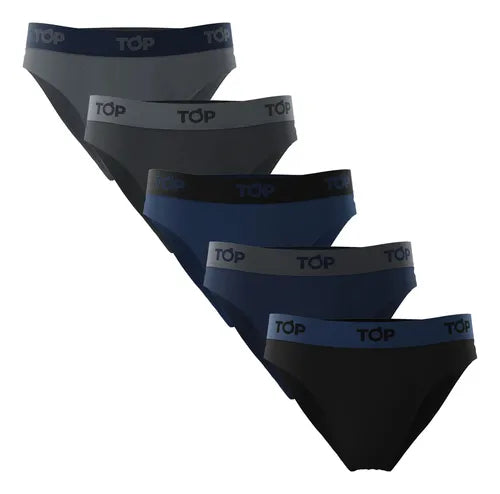 PACK TOP 5 SLIP ALGODÓN ELASTICO