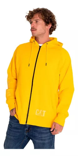 POLERON CAT FLEECE LOGO FULL ZIP HOODIE