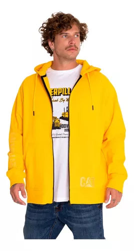 POLERON CAT FLEECE LOGO FULL ZIP HOODIE