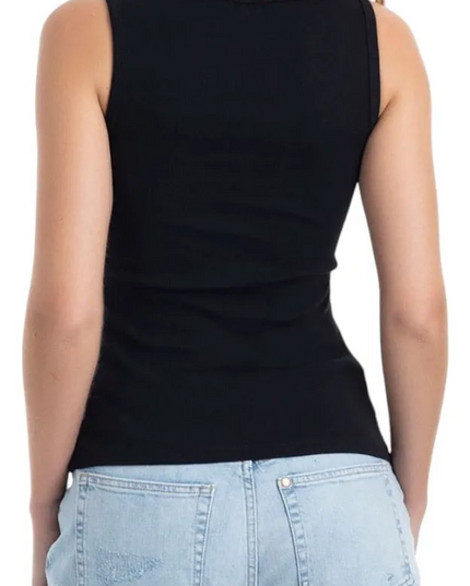 CAMISETA LADY GENNY COTTON RIB SIN MANGA