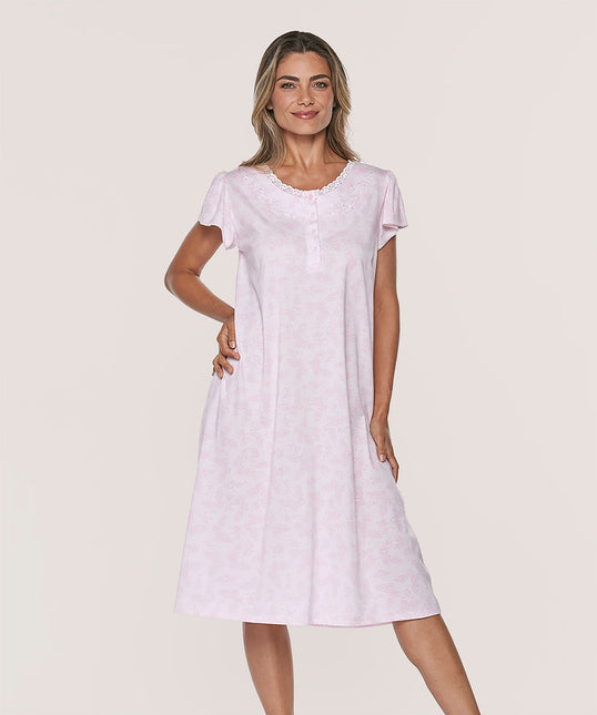 Camisa Lady Genny de algodón con estampado en color rosado