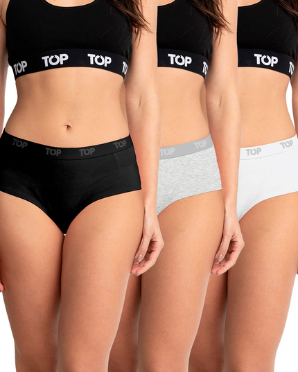 PACK 3 PANTALETA TOP ALGODÓN