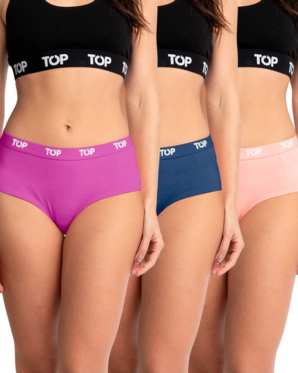 PACK 3 PANTALETA TOP ALGODÓN