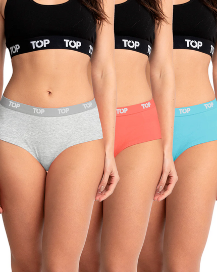 PACK 3 PANTALETA TOP ALGODÓN