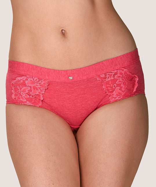 Pantaleta Lady Genny de algodón y spandex en color frambuesa