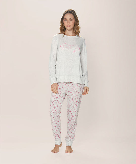 Pijama LADY GENNY Pijama Lady Genny Florals en color rosado.