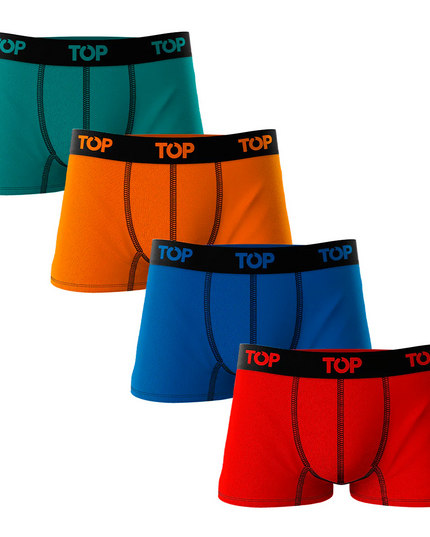 PACK 4 BOXER TOP CORTO ALGODÓN BASIC