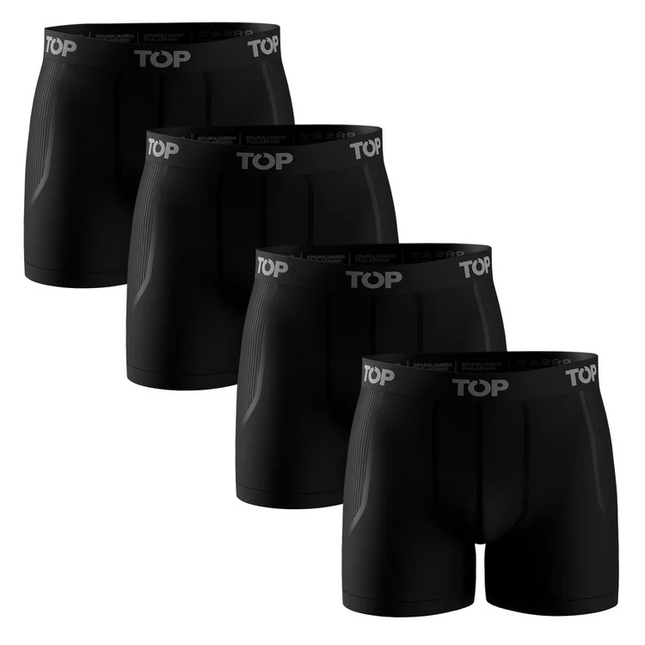PACK TOP 4 BOXER MEDIO SIN COSTURA MICROFIBRA