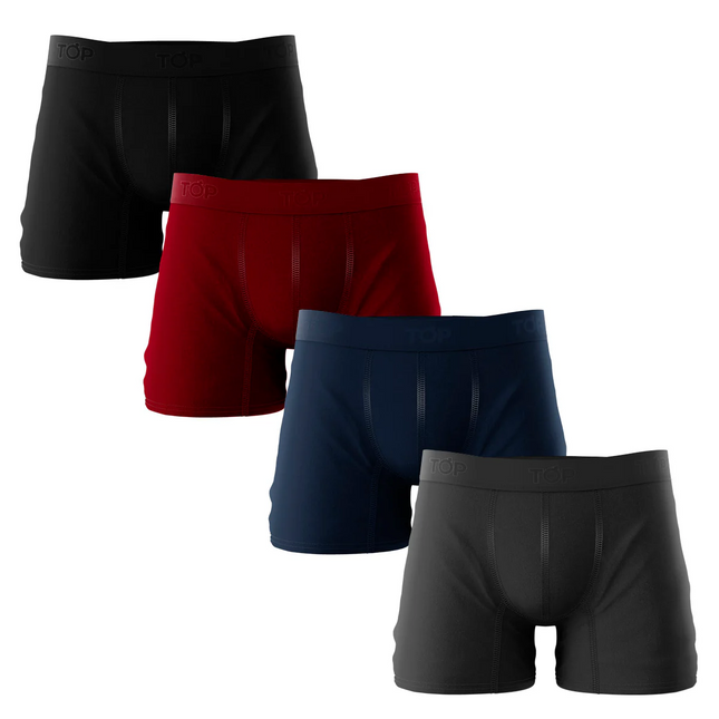 PACK TOP 4 BOXER MEDIO ALGODÓN BASIC