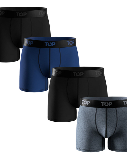 PACK TOP 4 BOXER MEDIO ALGODÓN BASIC
