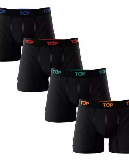 PACK TOP 4 BOXER MEDIO ALGODÓN BASIC