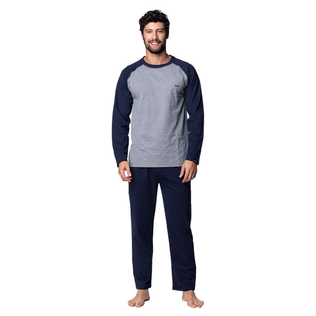PIJAMA TOP ALGODÓN LISO