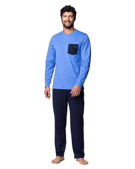 PIJAMA TOP ALGODÓN LISO