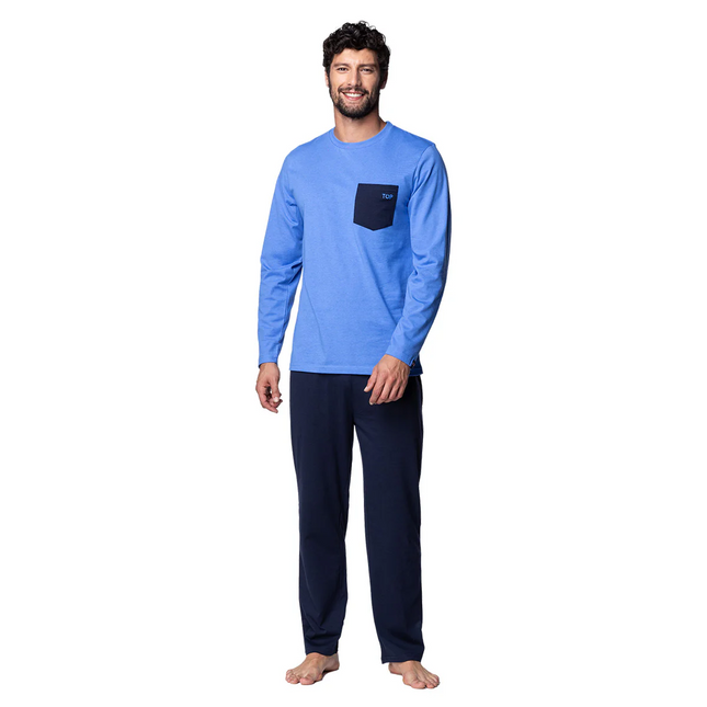 PIJAMA TOP ALGODÓN LISO