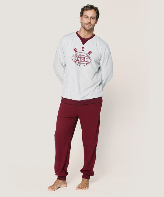 PIJAMA ROCHESTER MICROPOLAR ROCHESTER en color burdeo