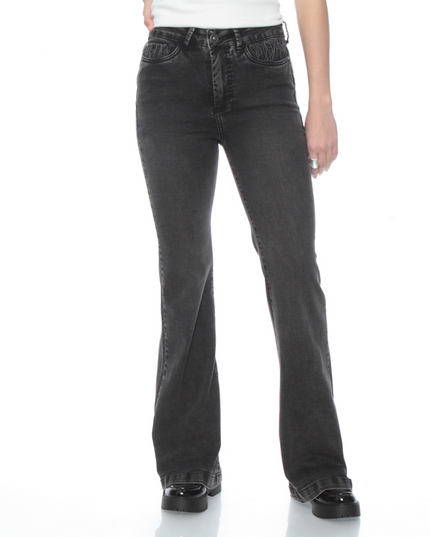 JEANS WADOS FLARE TIRO ALTO PUSH UP