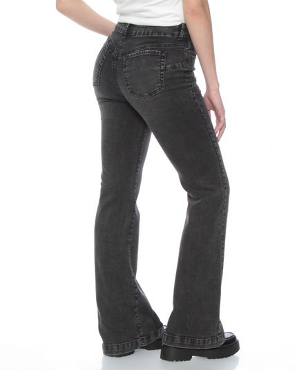 JEANS WADOS FLARE TIRO ALTO PUSH UP